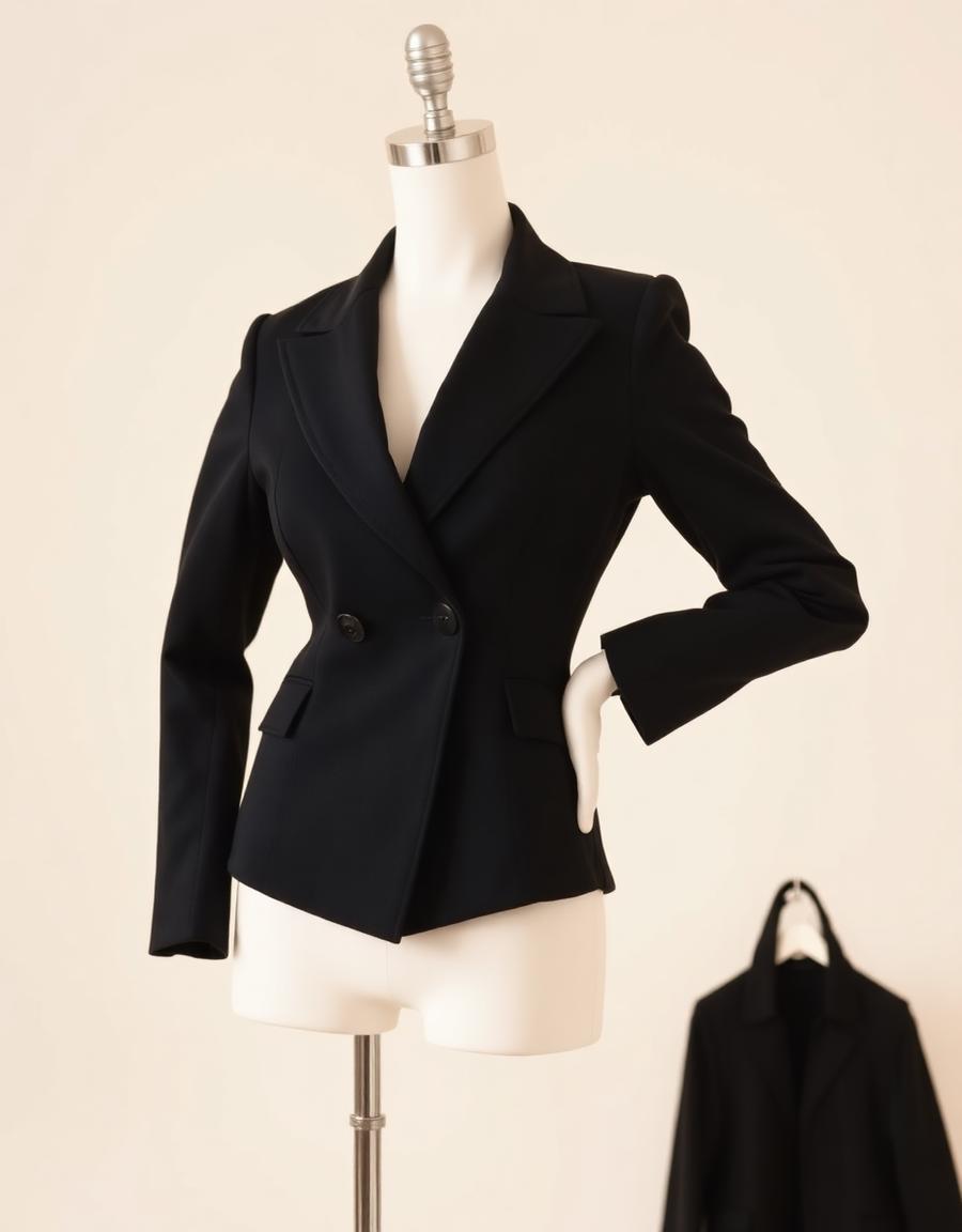 Tailored Blazer, zwart