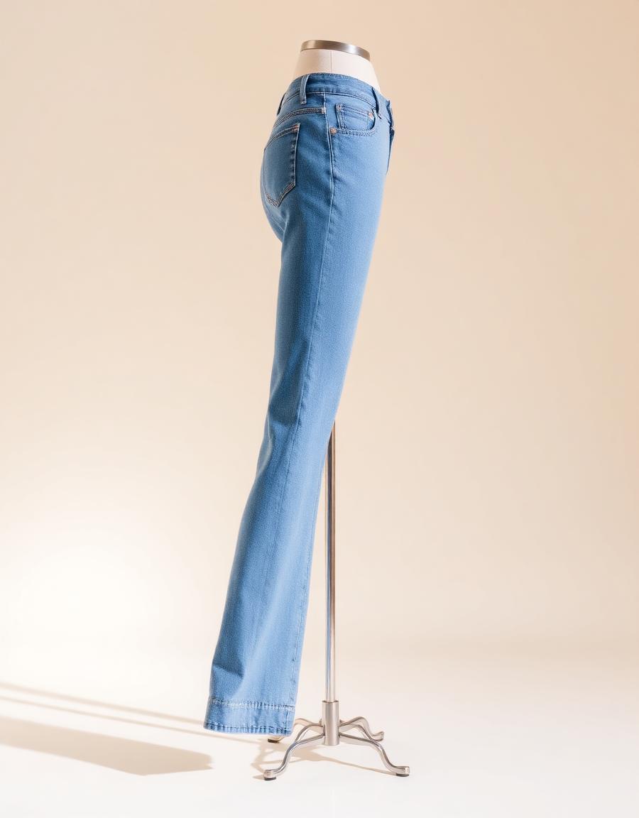 Denim Wide Leg Jeans, lichtblauw